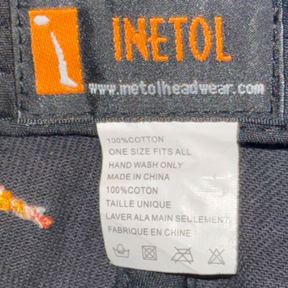 Vintage Inetol 1990s Red Flame Canadian Maple Leaf Black Trucker Adjustable Hat - Picture 8 of 10